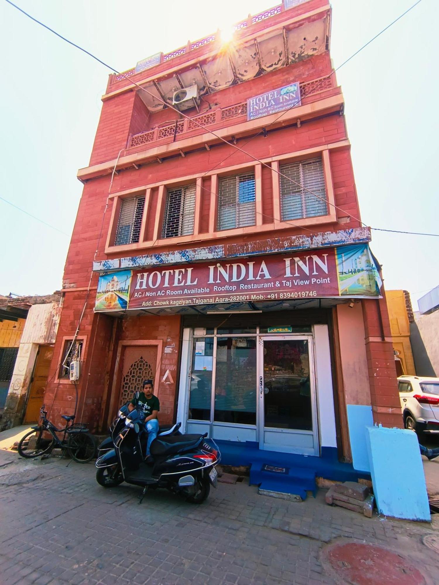 Hotel India Inn Walking Distance From Taj Mahal-- Rooftop Taj Mahal View Agra  Exteriör bild