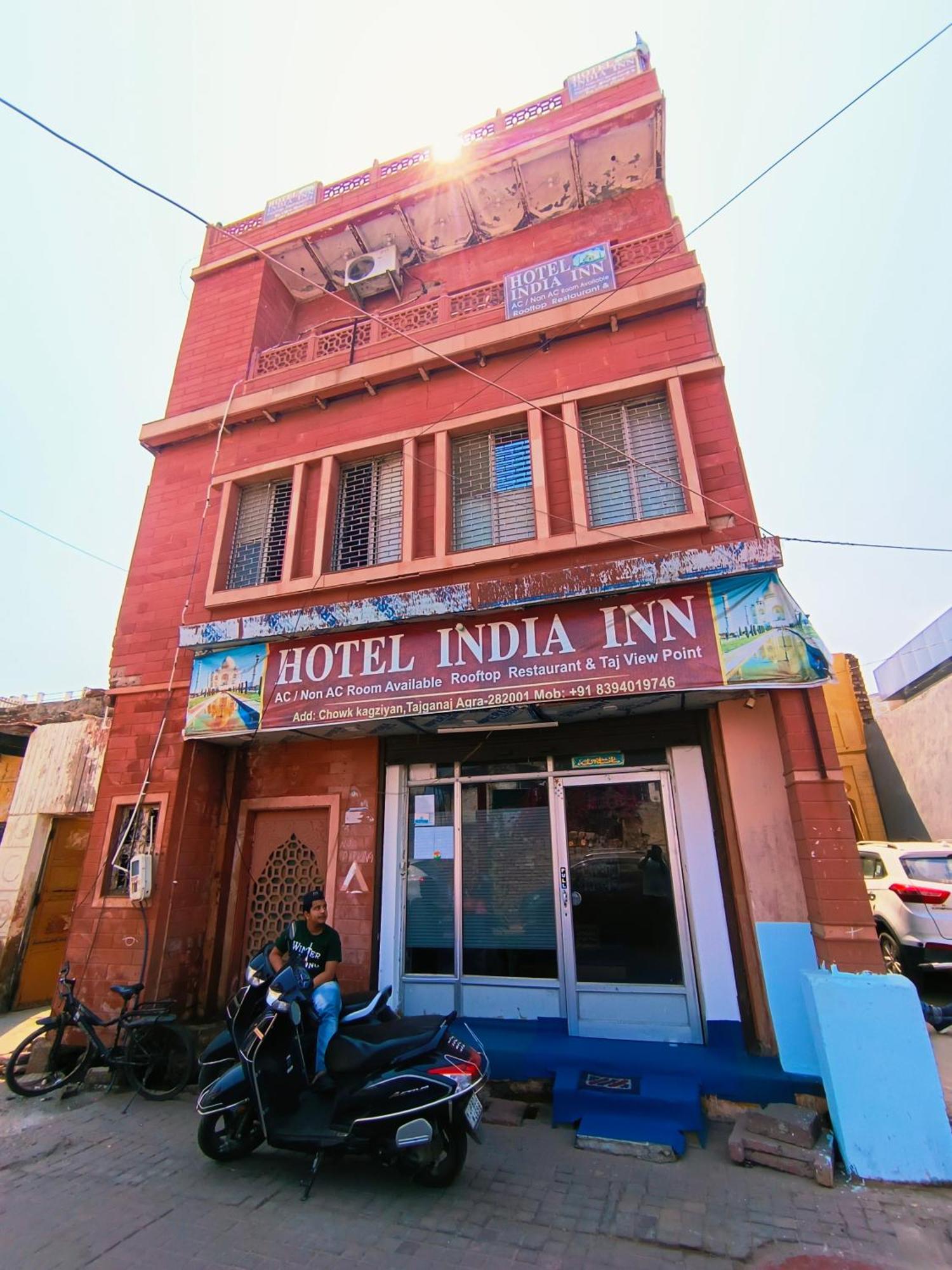 Hotel India Inn Walking Distance From Taj Mahal-- Rooftop Taj Mahal View Agra  Exteriör bild