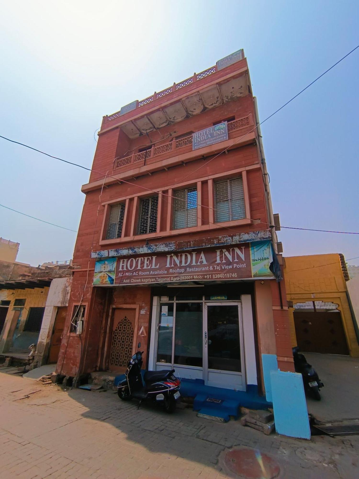 Hotel India Inn Walking Distance From Taj Mahal-- Rooftop Taj Mahal View Agra  Exteriör bild